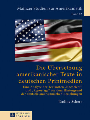 cover image of Die Übersetzung amerikanischer Texte in deutschen Printmedien